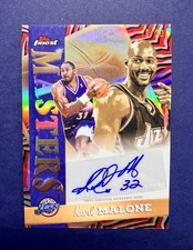2025-2026 Topps Finest Masters Karl Malone Auto Gold #10/10 Bookend Case Hit