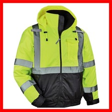 Hi-Vis Winter Bomber Safety Jacket - Class 3, Reflective, Insulated