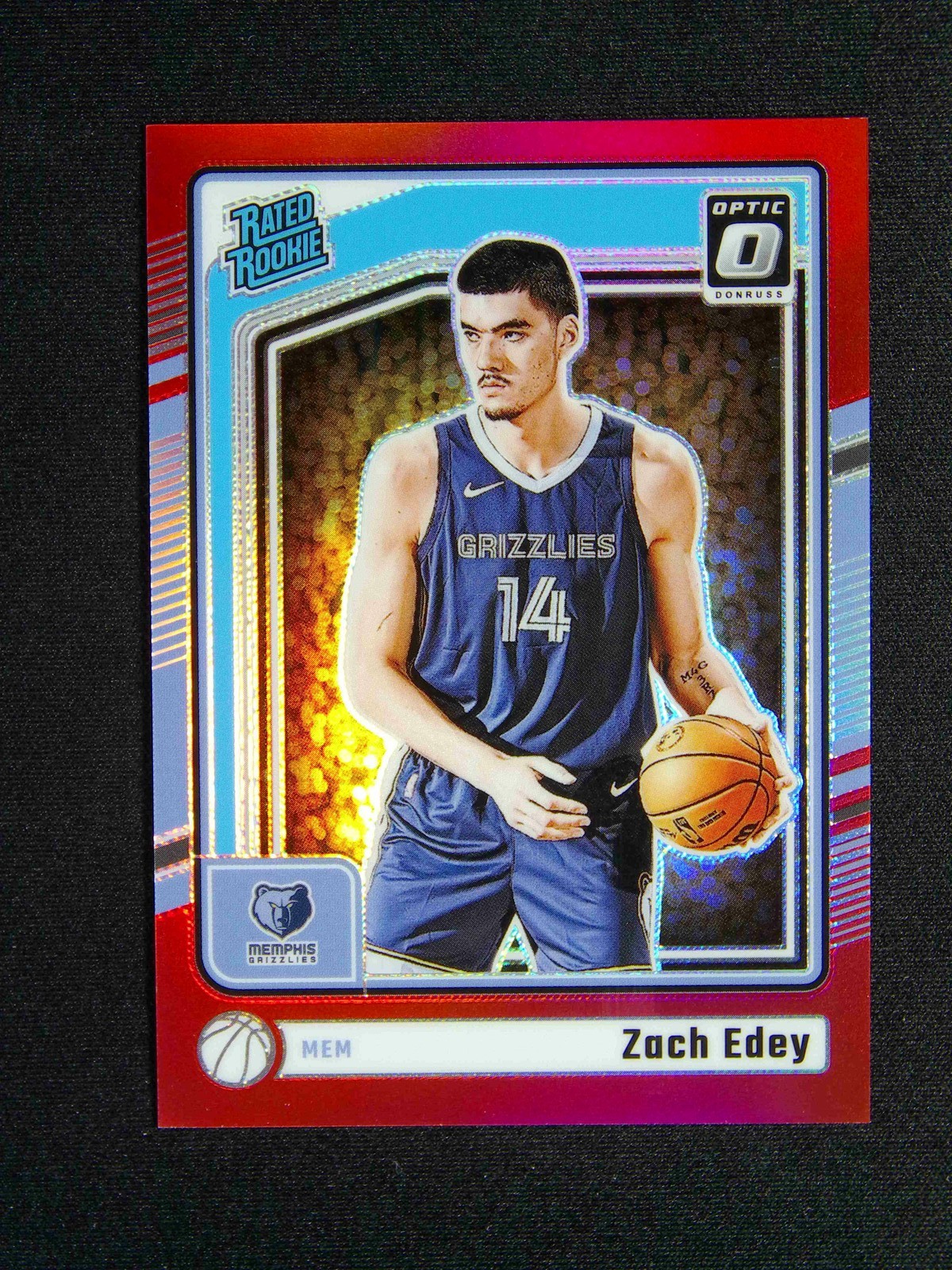 2024-25 Panini Donruss Optic Zach Edey #288 RC Red Rated Rookie /99