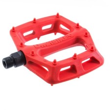 Image of DMR V6 Cro-Mo Axle Plastic Flat Pedal in Red