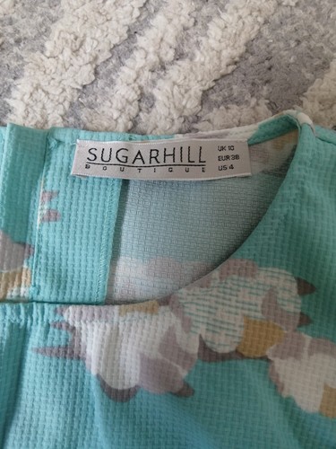 Sugarhill Boutique Women's Hazel Fluffy Cloud Print Dress UK Size 10 - Picture 4 of 11