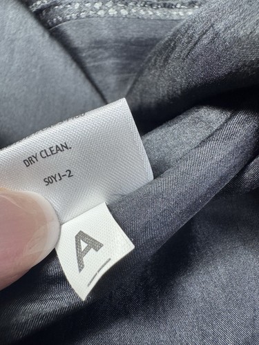 Chaqueta Eileen Fisher negra plateada mezcla de seda texturizada de gran tamaño XS - Imagen 6 de 6