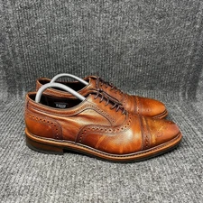Allen Edmonds Strandmok Cap Toe Oxfords Brown Leather Waterproof Mens 10.5 B