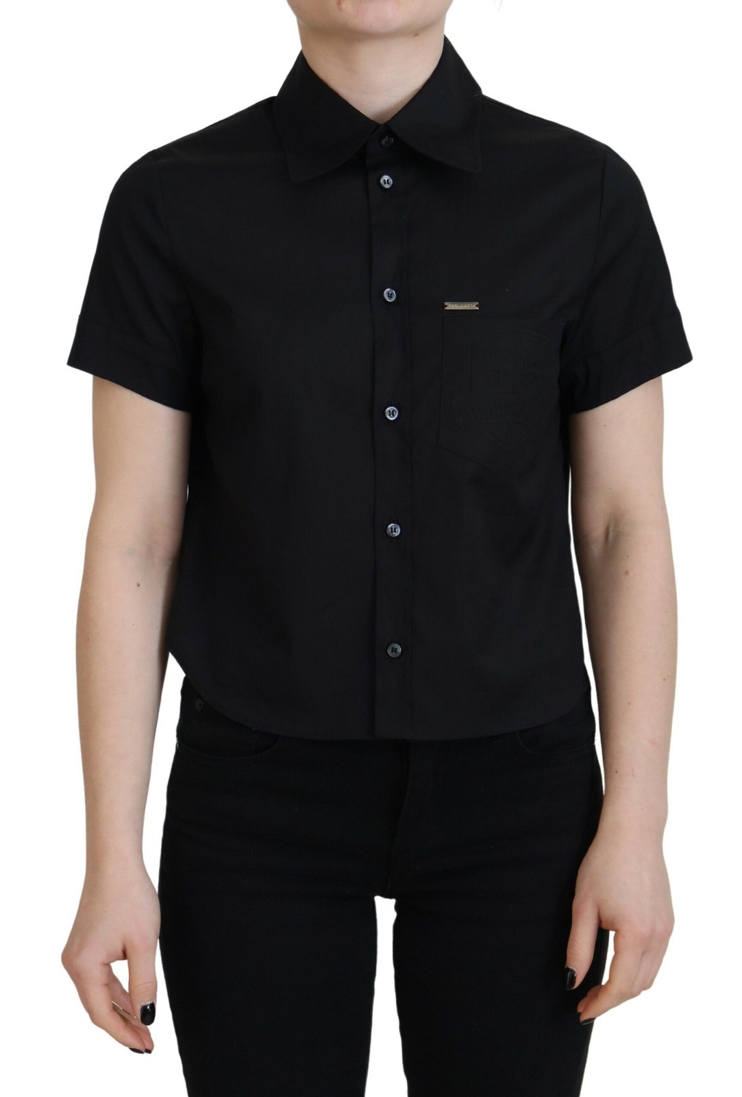 Dsquared² Black Collared Button Down Short Sleeve… - image 1