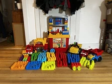Mega Bloks Huge Mixed Lot Pieces Farm Tool RARE Work Bench Vehicles Etc