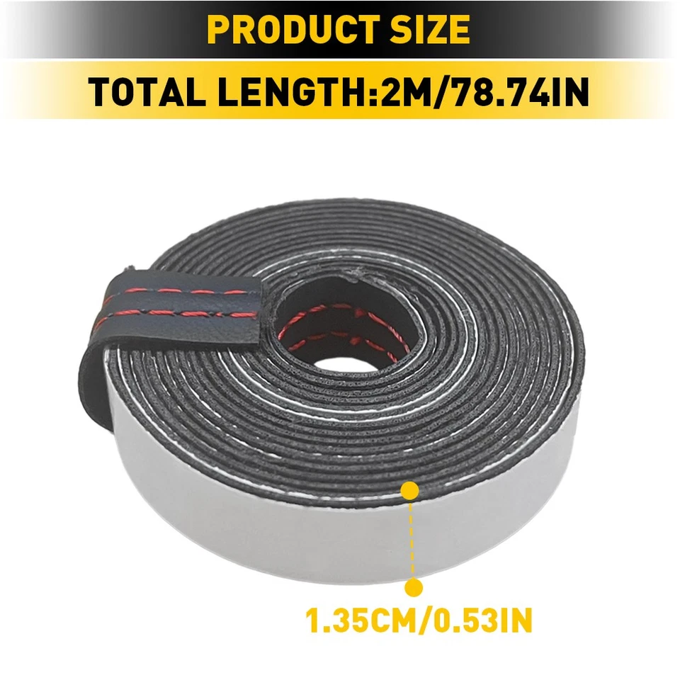 Línea de decoración de tablero de instrumentos de cuero PU para automóvil 2M tira pegatina línea de moldeo recorte rojo automático Foto 2 de 4