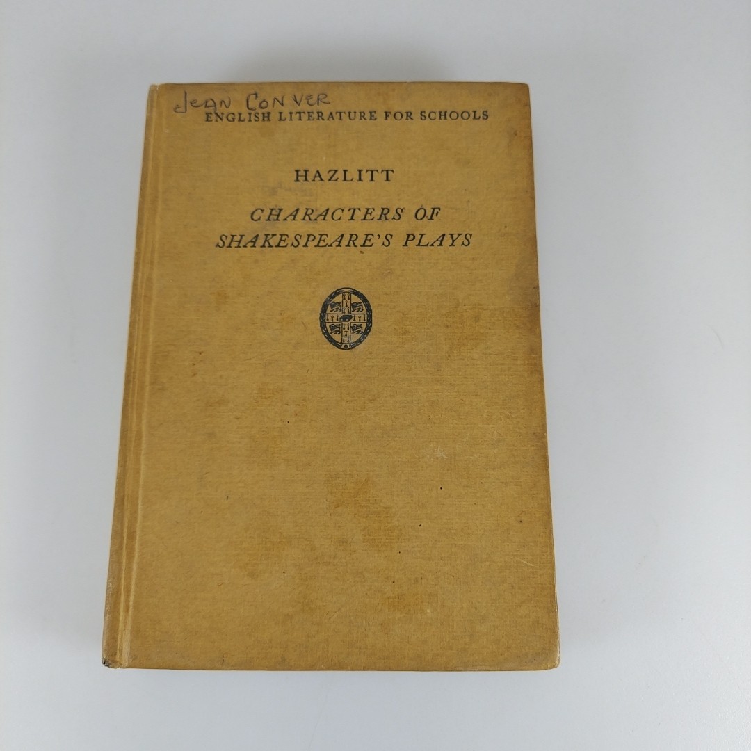 Characters of Shakespeares Plays William Hazlitt 1915 Cambridge University Press