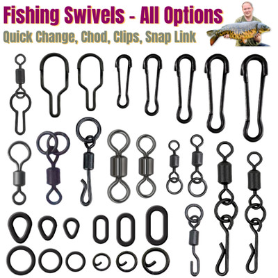 Carp Fishing Swivels Carp Rigs Quick Change Flexi Chod Clips Rings Links UK POST