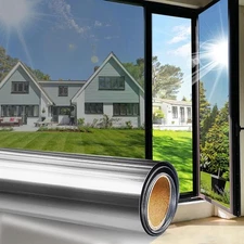 Window Film Privacy One Way Window Tint for Home Reflective Heat Blocking 200cm