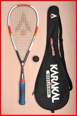 Karakal MX-125 NANO Titanium Squashschläger Anti Shock Superlight, Full Size Case