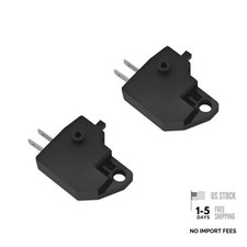2 PCS Motorcycle Right Brake Light Switch, Universal Brake Light Switch, Black