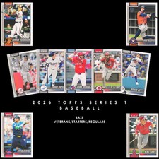 2026 Topps Series 1 Baseball - [Base] Veterans, Starters, Regulars- You Choose!