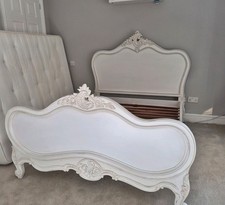 Double 4’6 Wide Antique French Shabby Chic Style Bed Frame