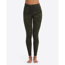 Spanx Look at Me Now Seamless Camo Leggings Green Medium