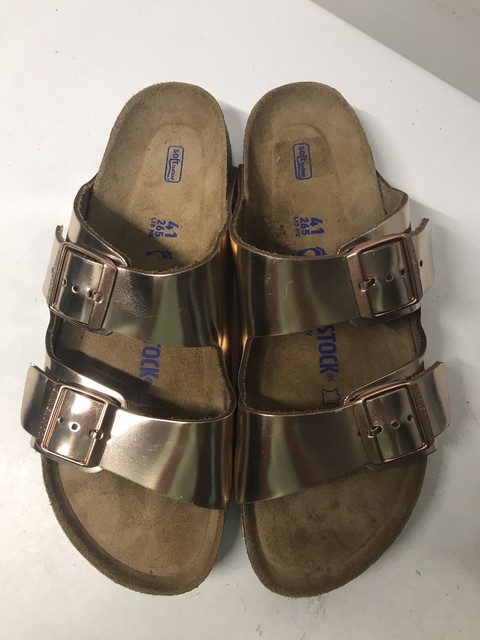 copper leather sandals