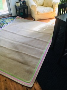 Beautiful Pottery Barn Chenille Jute Area Rug With Pad