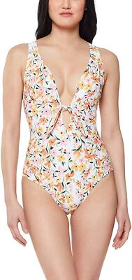 Lue Jessica Simpson 273317 Women Tie Front One-Piece Sunset Multi LG
