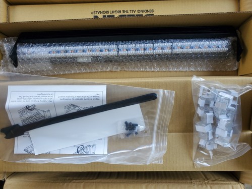 Belden 24 Port Patch Panel Cat6A UPT Black - Picture 2 of 3