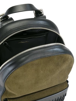 3.1 Phillip Lim 'Bianca' Mini Backpack w/Fringe- Black Leather / Dark Moss  Green | eBay