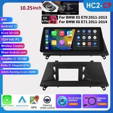Carplay Car Stereo Radio 32GB GPS Navi 10.25"For BMW X5 E70 X6 E71 2011-2013 CIC