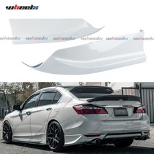 2x For 2016-2017 Honda Accord 4dr Painted White Rear Bumper Lip Splitter Spoiler