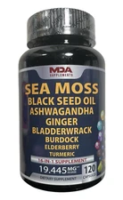 MDA Supplements Sea Moss Complex - 16-in-1 Supplement - 120 caps - Exp 04/26