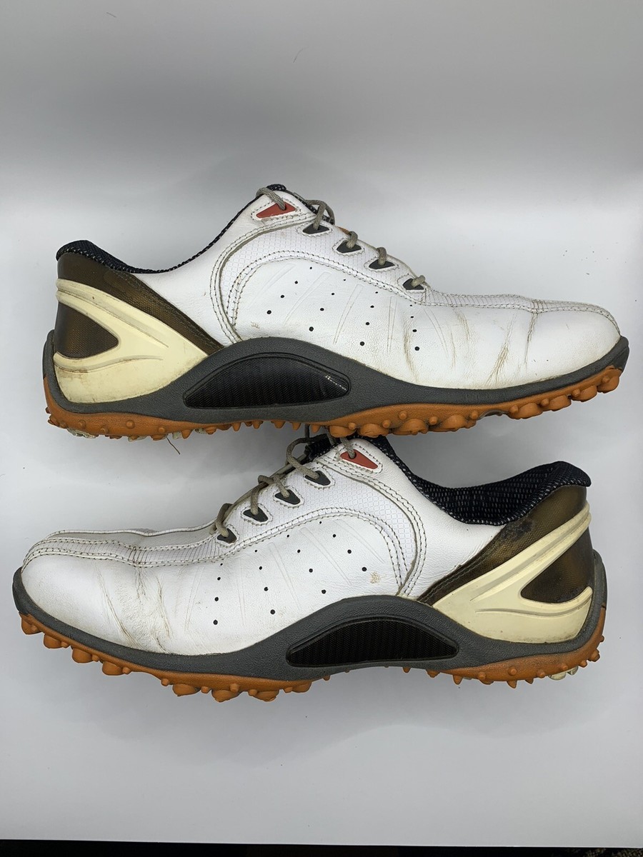 FootJoy FJ Sport Mens Golf Shoes White Yellow Silver Spikeless Leather Cleats FootJoy Men main image 2