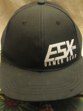ESX 360 Gamer Gear Adjustable Snapback Hat Cap Black RARE mint shape
