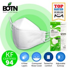 10 PCS BOTN KF94 WHITE Protective Face Mask Adult Made in Korea KFDA Approved