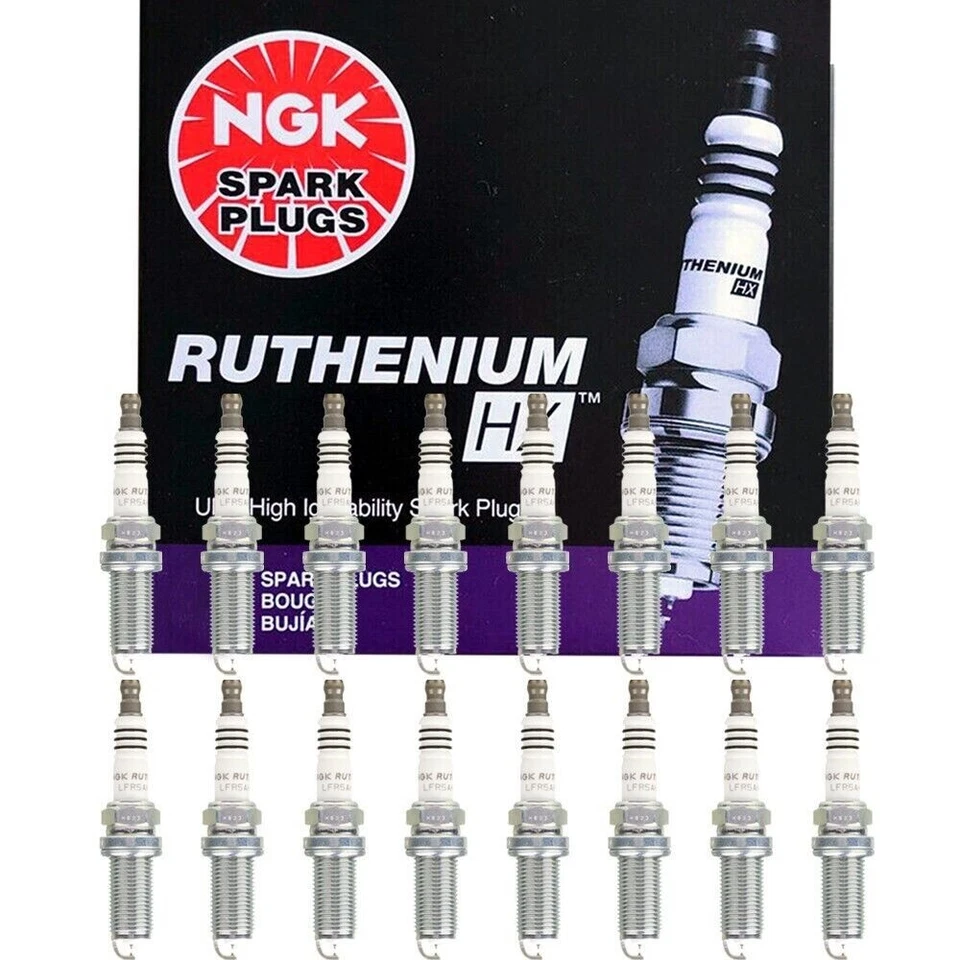 Bujías NGK Ruthenium HX 16 piezas para Chrysler Dodge Jeep Ram 2009-2023 V8 Foto 2 de 2