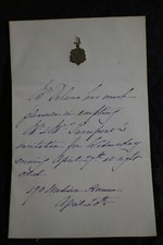 *SIGNED* Columbus Delano Acceptance of invitation Edwards Pierrepont