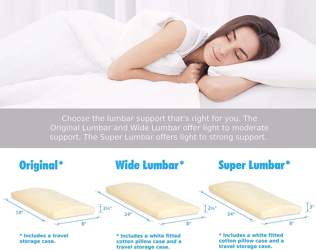 COMFILIFE Memory Foam Sleep Lumbar Support Pillow R-TRI-232 - The