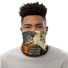 Samurai Face Mask Cloth, Warrior Martial Arts Neck Gaiter, Japanese Samurai