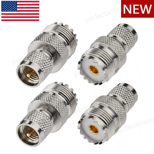 1Pcs Mini UHF SO239 SO-239 Male To UHF PL259 PL-259 Female RF Coaxial Adapter UH