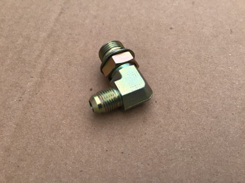 3/8” Male JIC x 3/4" Male O-Ring Boss 90° Adapter Fitting - Picture 3 of 3