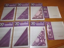 Crafters Companion 8 pc 3D embossing folder bundle