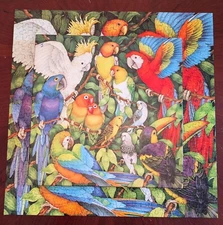 Springbok COMPLETE Vintage 500+ Piece Jungle Birds Jigsaw Puzzle PZL2101