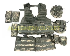 10 PC US Military ACU Digital MOLLE II Fighting Load Carrier Rifleman Set VGC