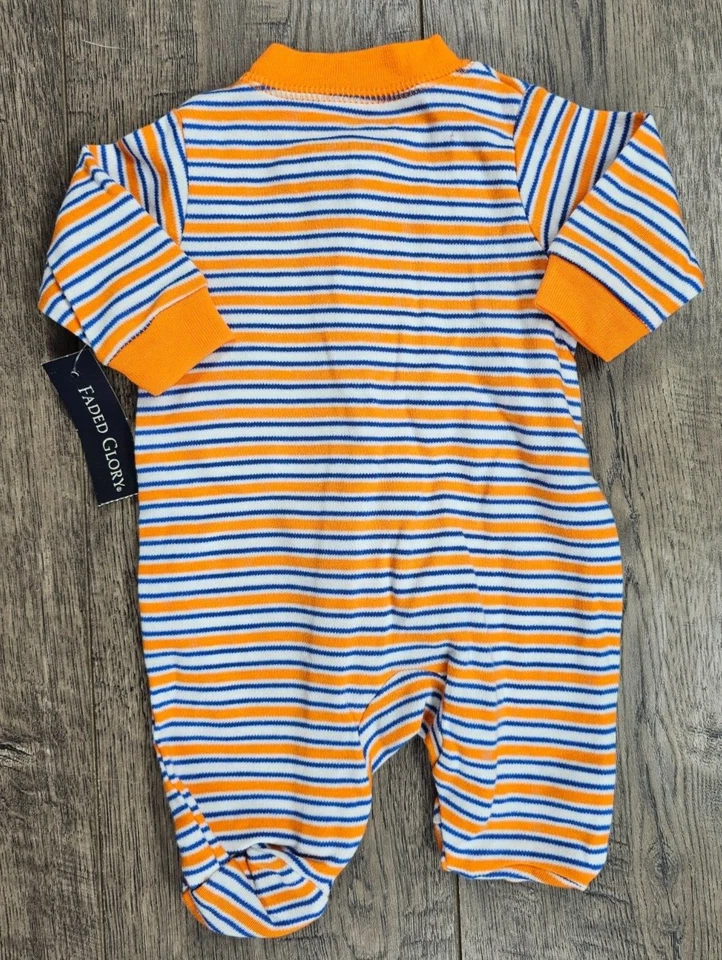 Ropa de bebé niño nueva descolorida gloria prematuro naranja pulpo pies conjunto Foto 3 de 3