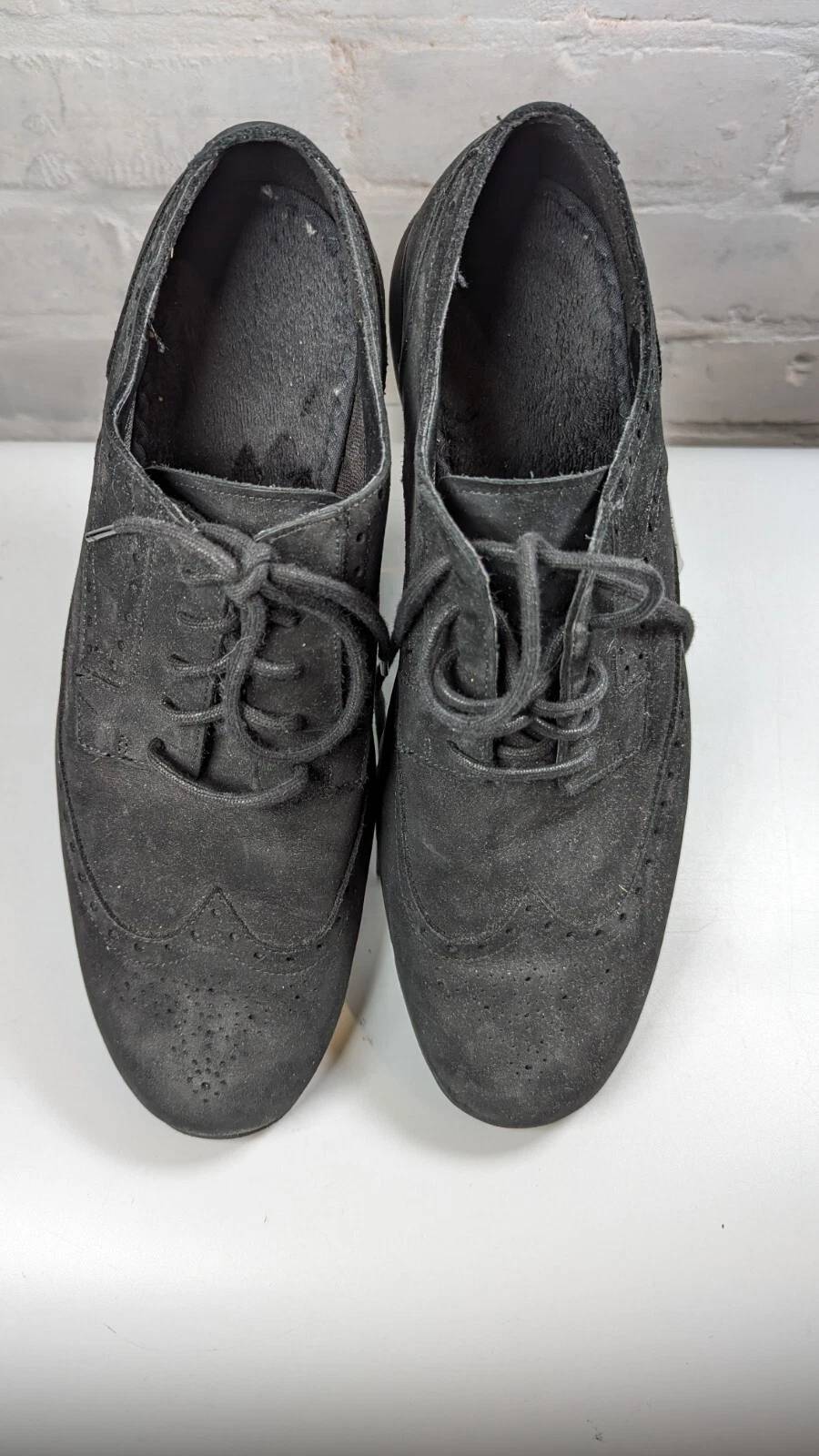 Scarpe Oxford Timberland da uomo Franklin Park Brogue nere nabuk UK taglia 11 5