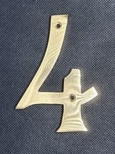 Solid Brass Lacquered 4" House Number 4 