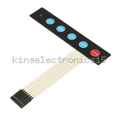 LED 1x5 Matrix Array 5 Key Membrane Switch Keypad Keyboard Menu Auto For Arduino