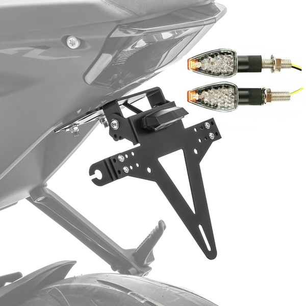Set Kennzeichenhalter + 2X LED Blinker Mit E-PrüFzeichen Zaddox KP12-image