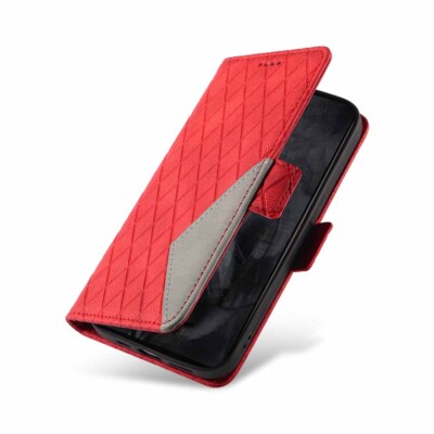 For Google Pixel 7 Pro 8 7A 6A 6 Pro Grid Wallet Card Holder Leather Case Cover