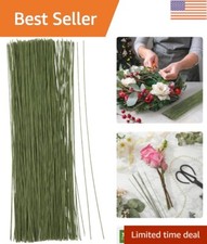 High-Quality Green 18 Gauge Floral Wire, 300 Pieces for Professional Crafting