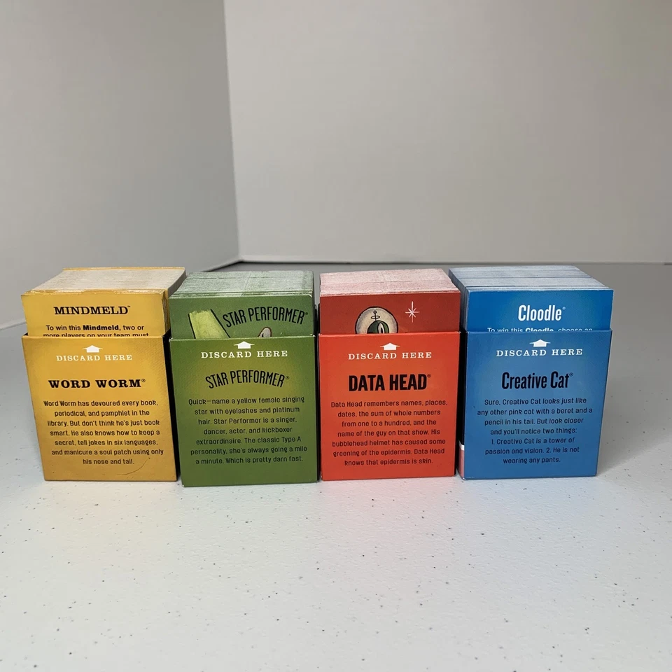 Cranium WOW! You're Good Board Game Replacement Pieces 4 Decks of Cards - Image 3 of 4