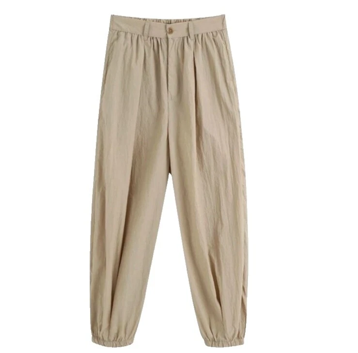 Size L Brown Regular Size Pants for Women