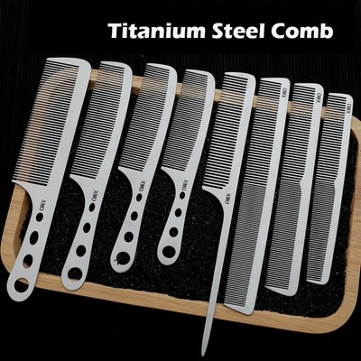 Professioneller Styling-Kamm 2-tlg. – Aus Aluminium & Edelstahl, Antistatisch, Für Friseure