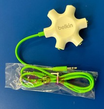 Belkin Rockstar 5-way Headphone Audio Splitter White/Green