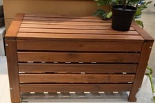 Ikea Äpplarö Sitzbank Sitztruhe Truhe Bank Holz Stuhl Wandpaneel Staufach NEU OV